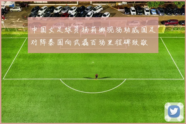 中国女足球员杨莉娜现场助威国足对阵泰国向武磊百场里程碑致敬